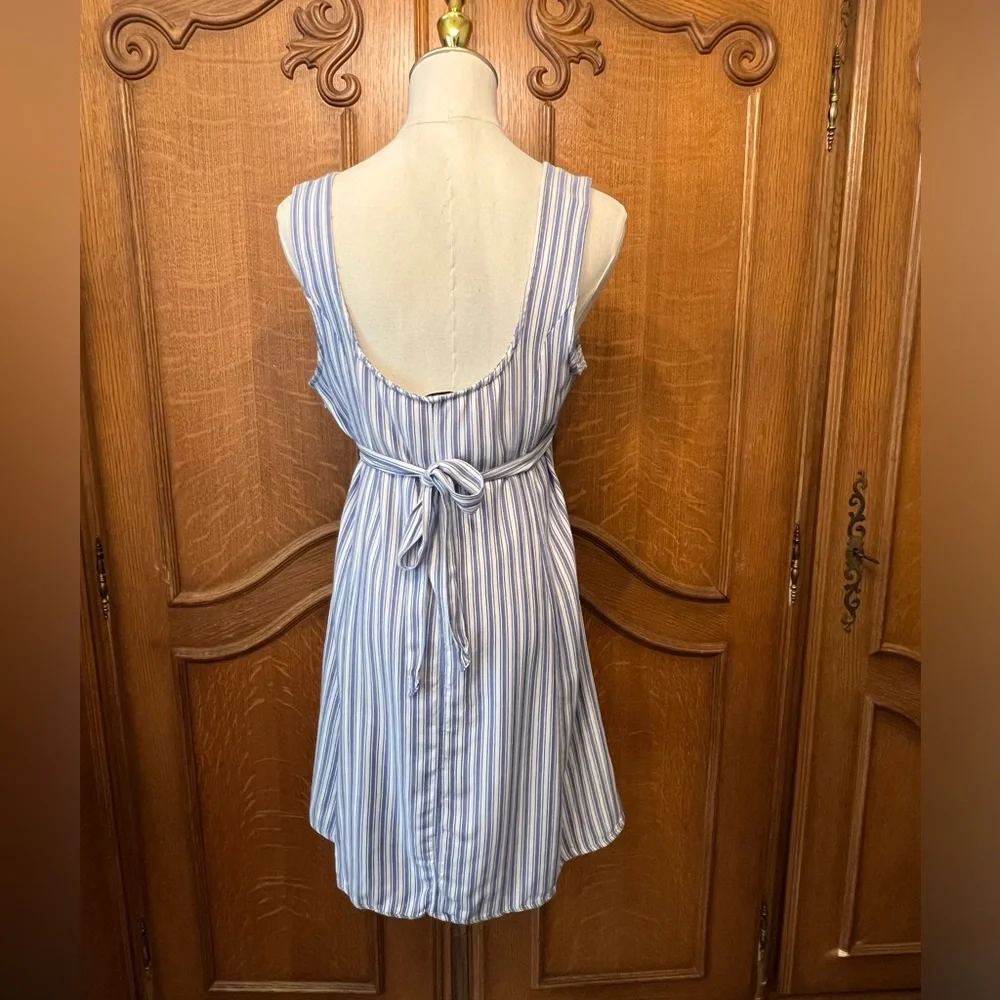 American Eagle Blue & White Button Down Shirt Dress - Picture 2 of 3